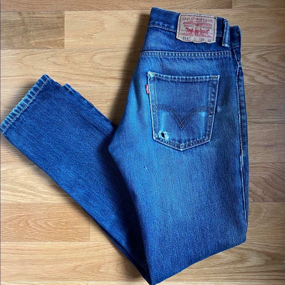Vtg Levi’s 511 Broken In Straight Leg Jeans - Picture 7 of 8